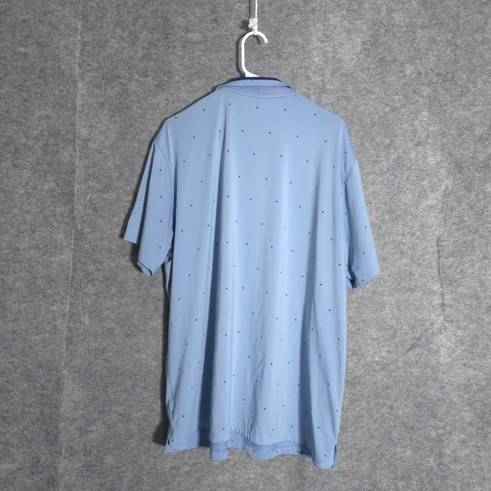 Nike Golf Polo Mens XL Blue Dri-FIT Triangle Print BQ6856-460 Short Sleeve Shirt - Picture 2 of 10